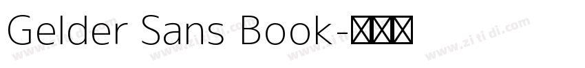 Gelder Sans Book字体转换